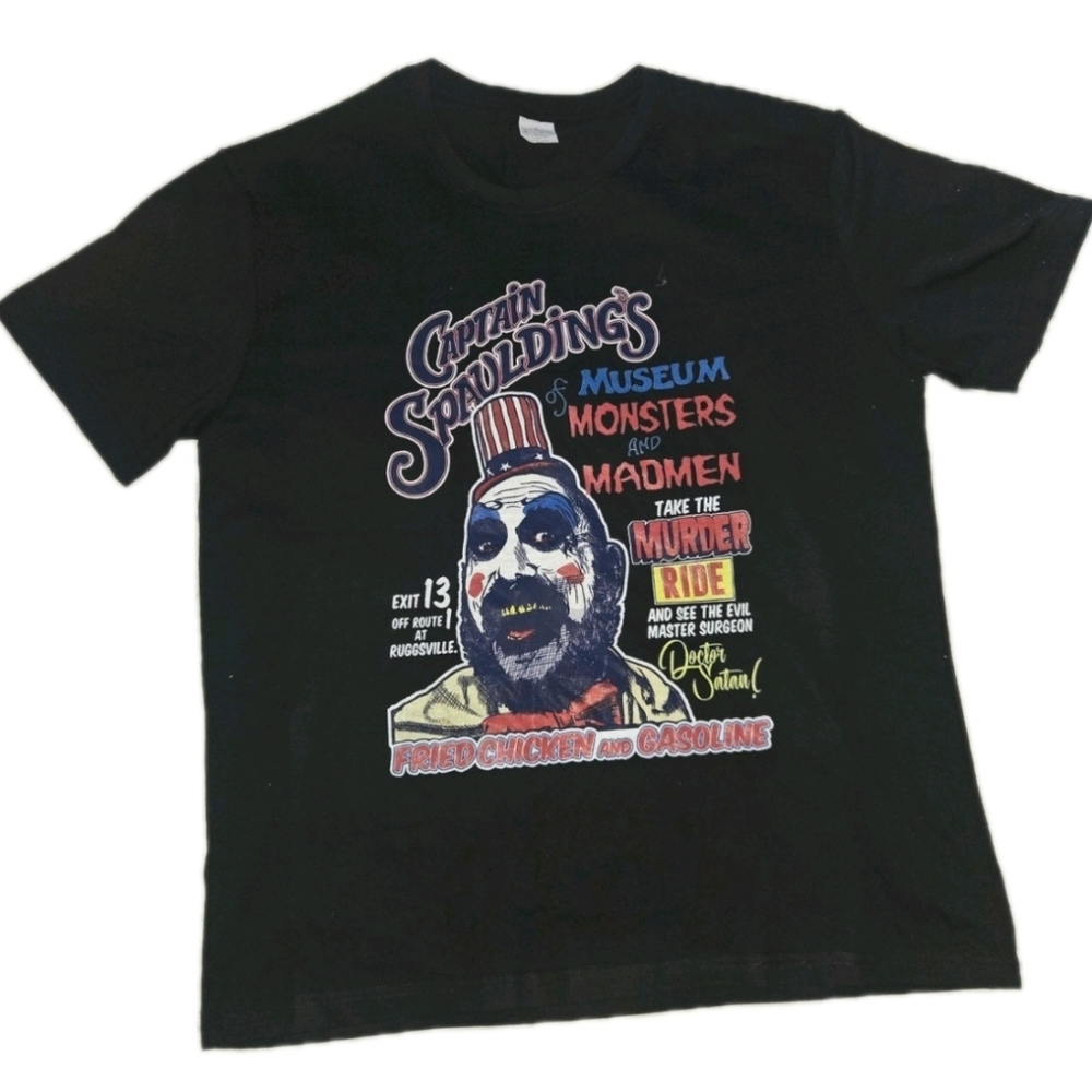 NWOT Captain Spaulding's Black Graphic T-Shirt Size L